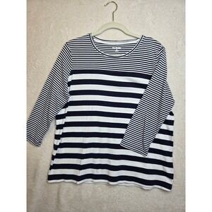 Kim Rogers 100% Cotton Women's XL 3/4 Sleeve Top